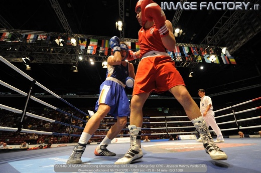 2009-09-06 AIBA World Boxing Championship 1247 - 81kg - Hrvoje Sep CRO - Jeysson Monroy Varela COL